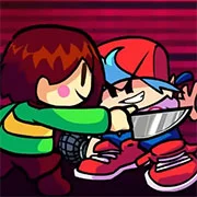 Play FNF Chara vs BF Knife Fight unblocked on Tilted.rip